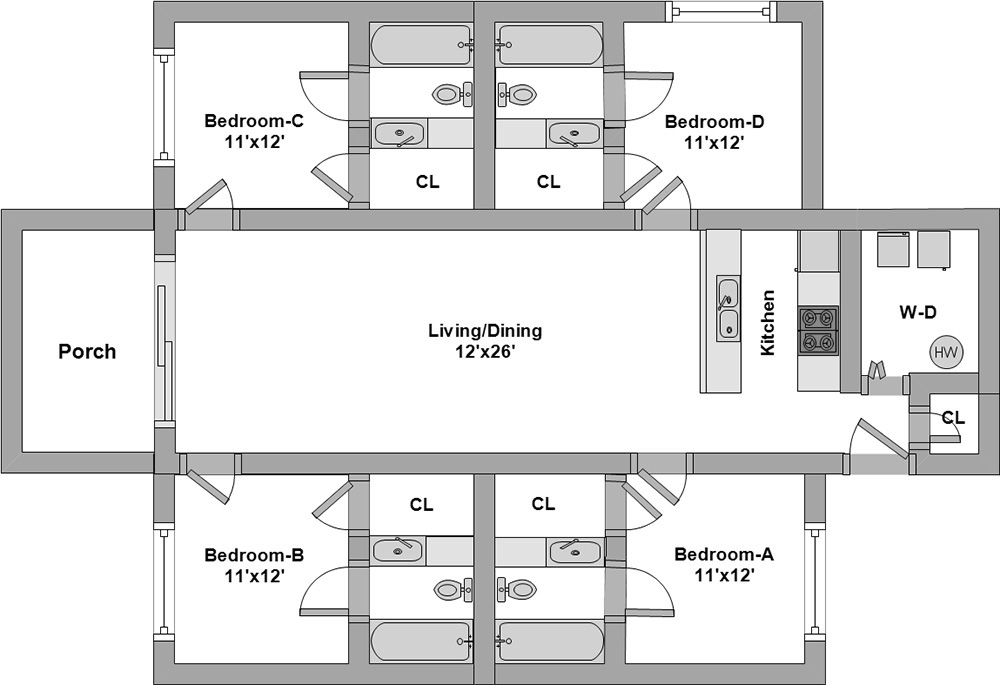 University Terrace North Floor Plan